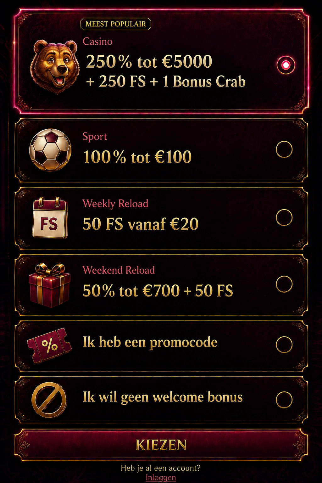 bearo casino registration